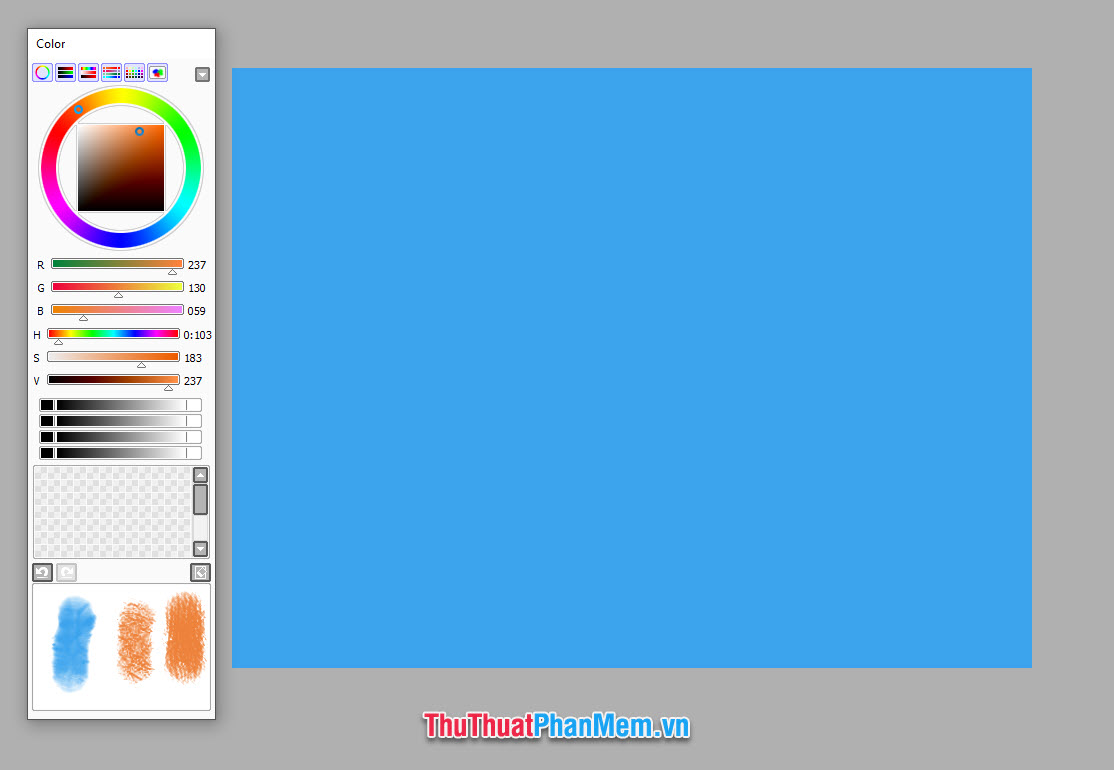 Scratchpad Bảng nháp để các bạn có thể thử bút vẽ và màu