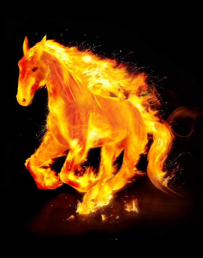 Hình ảnh ngựa lửa