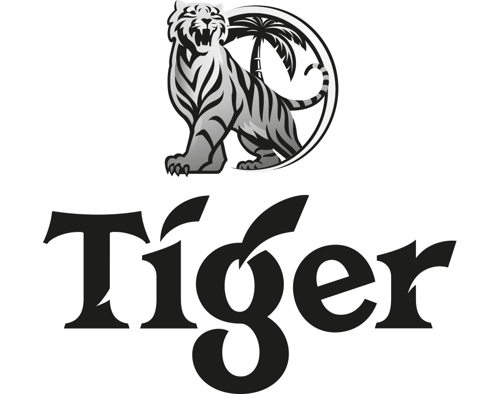 Mẫu logo bia Tiger đen trắng