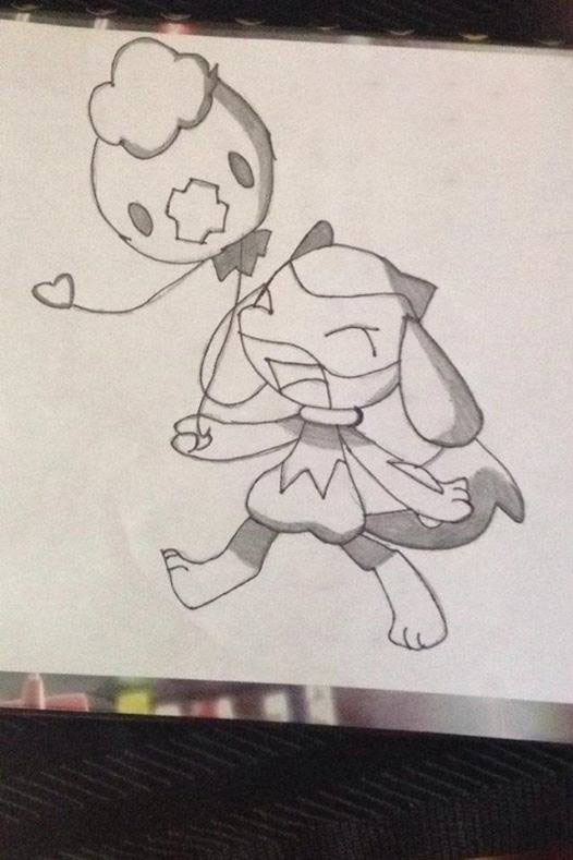 Hình vẽ pokemon trắng đen
