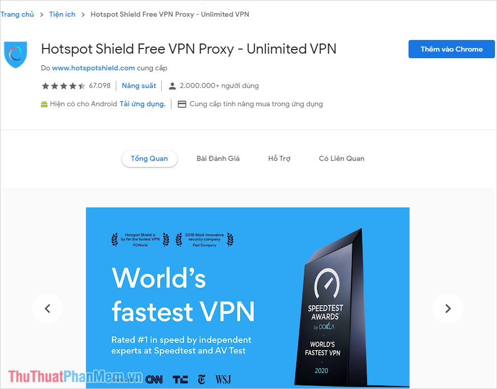 Những tiện ích VPN miễn phí cho Chrome tốt nhất