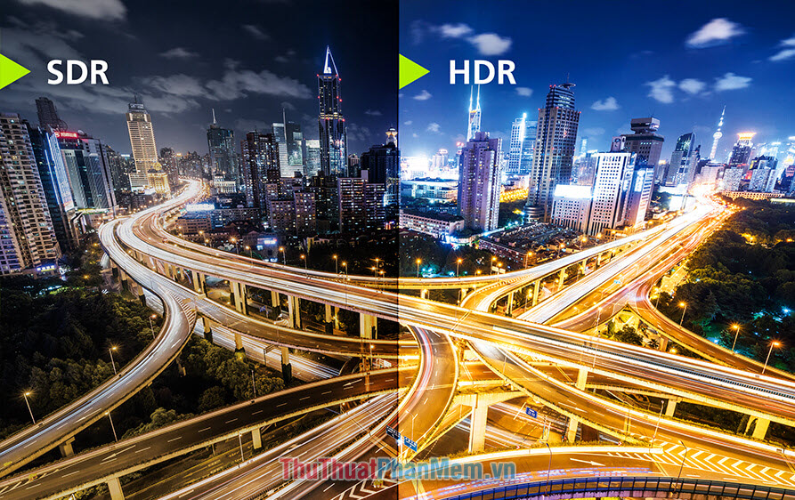 HDR (high dynamic range), tạm dịch là dải tần nhạy sáng cao