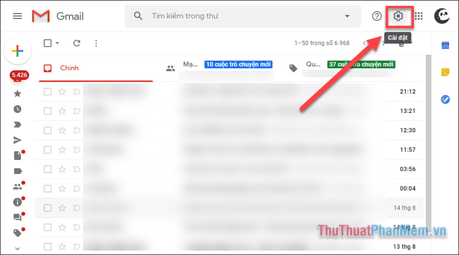 Cách hiển thị số thư chưa đọc trên biểu tượng Gmail