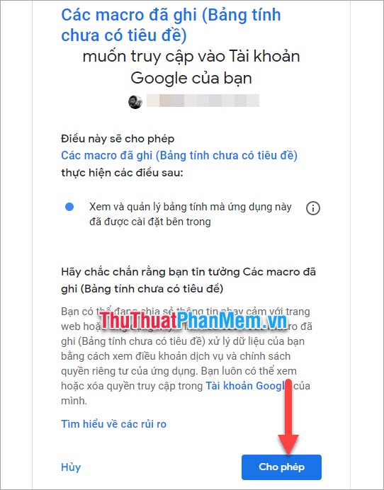 Cách chạy Macro trên Google Sheets