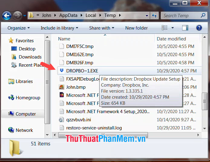 Bạn có thể xem và cắt file đó sang thư mục khác để sử dụng