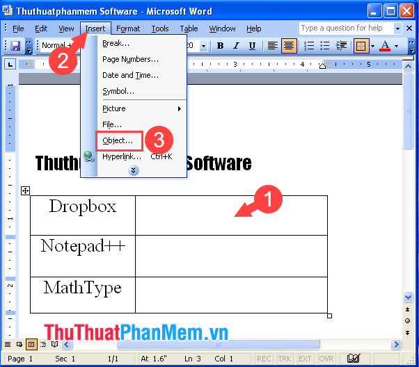 Chọn Objec