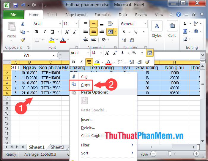 Cách chuyển đổi font chữ trong Excel bằng Unikey, EVKey