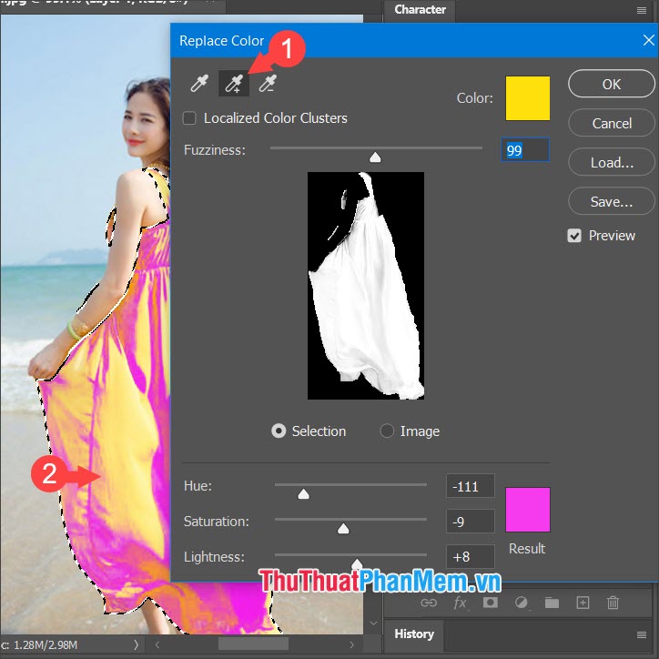 Hướng dẫn cách Replace Color trong Photoshop