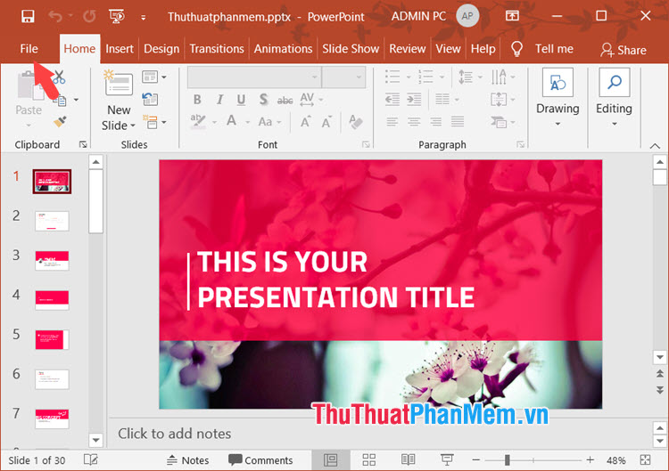 Cách in nhiều trang slide PowerPoint chỉ vào một trang giấy