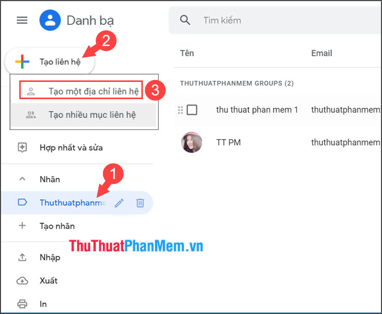 Cách tạo Group Gmail, tạo nhóm trong Gmail