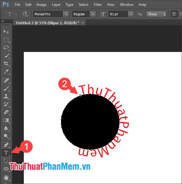 Cách tạo chữ cong, uốn lượn trong Photoshop