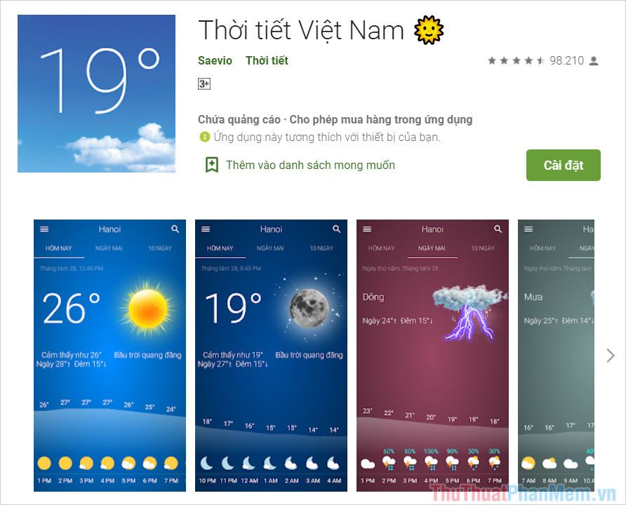 Thời tiết Việt Nam – Saevio