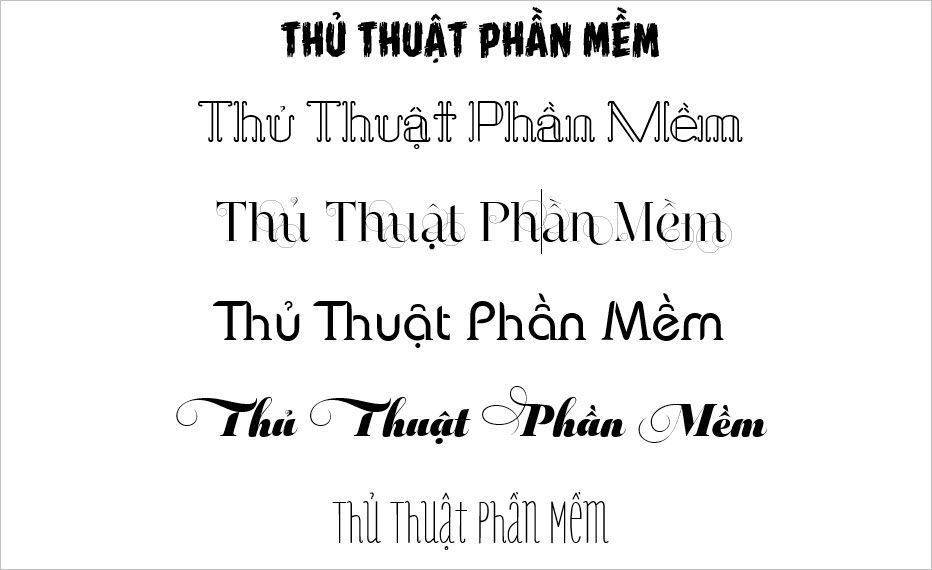 Demo font chữ tiếng Việt 2