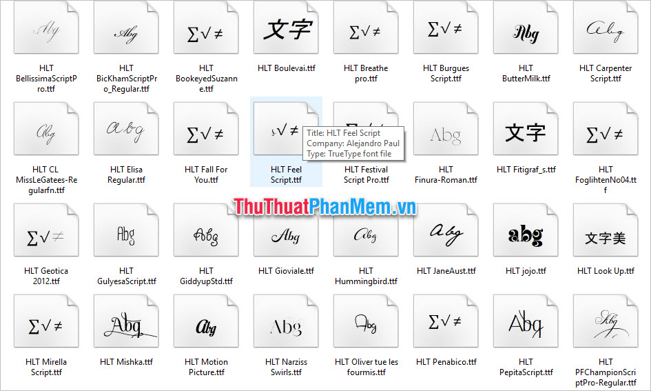 Demo font chữ tiếng Việt 3