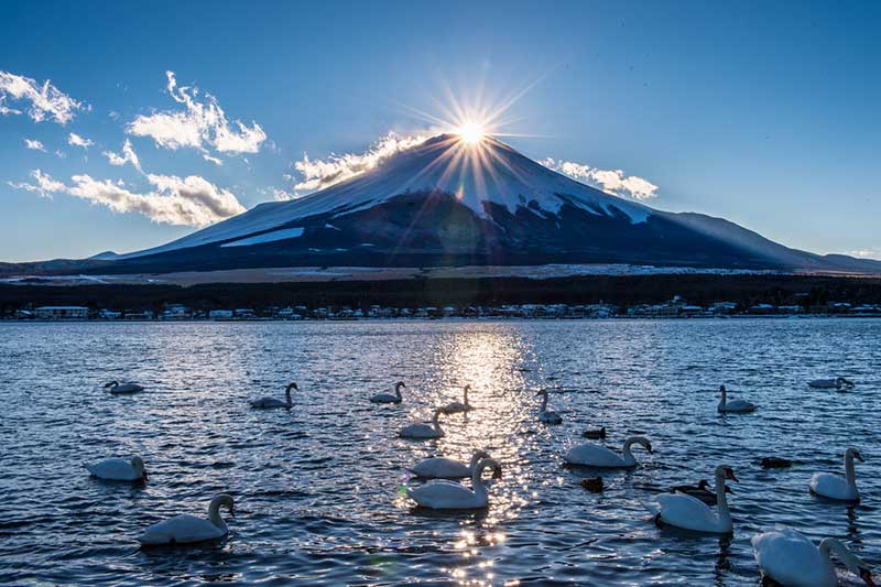Ảnh núi Phú Sĩ lãng mạn