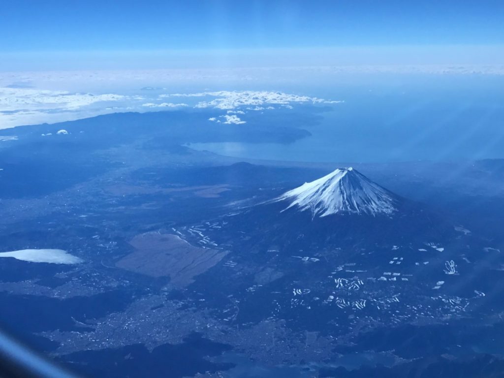 Hình ảnh núi Phú Sĩ nhìn từ trên cao