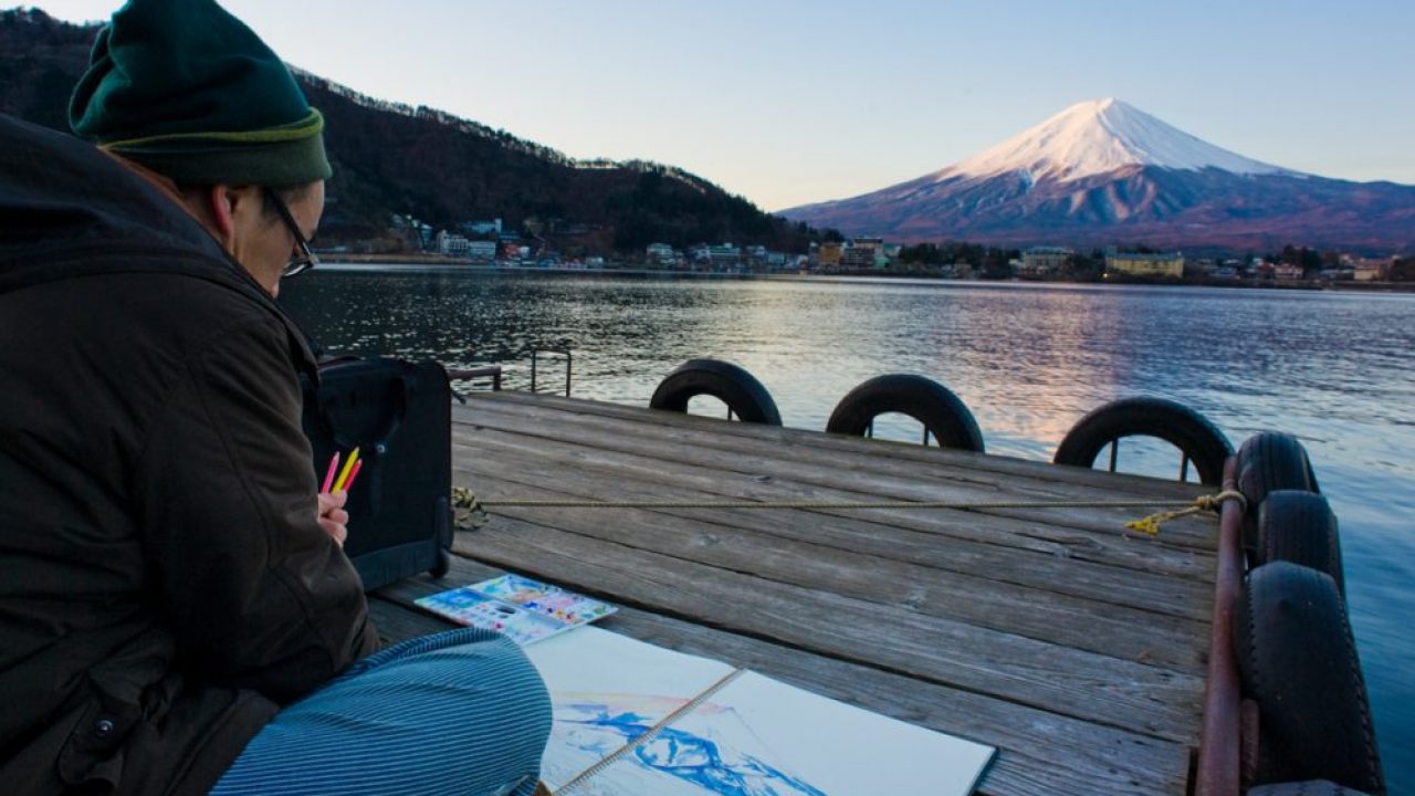Hình ảnh vẽ núi Phú Sĩ