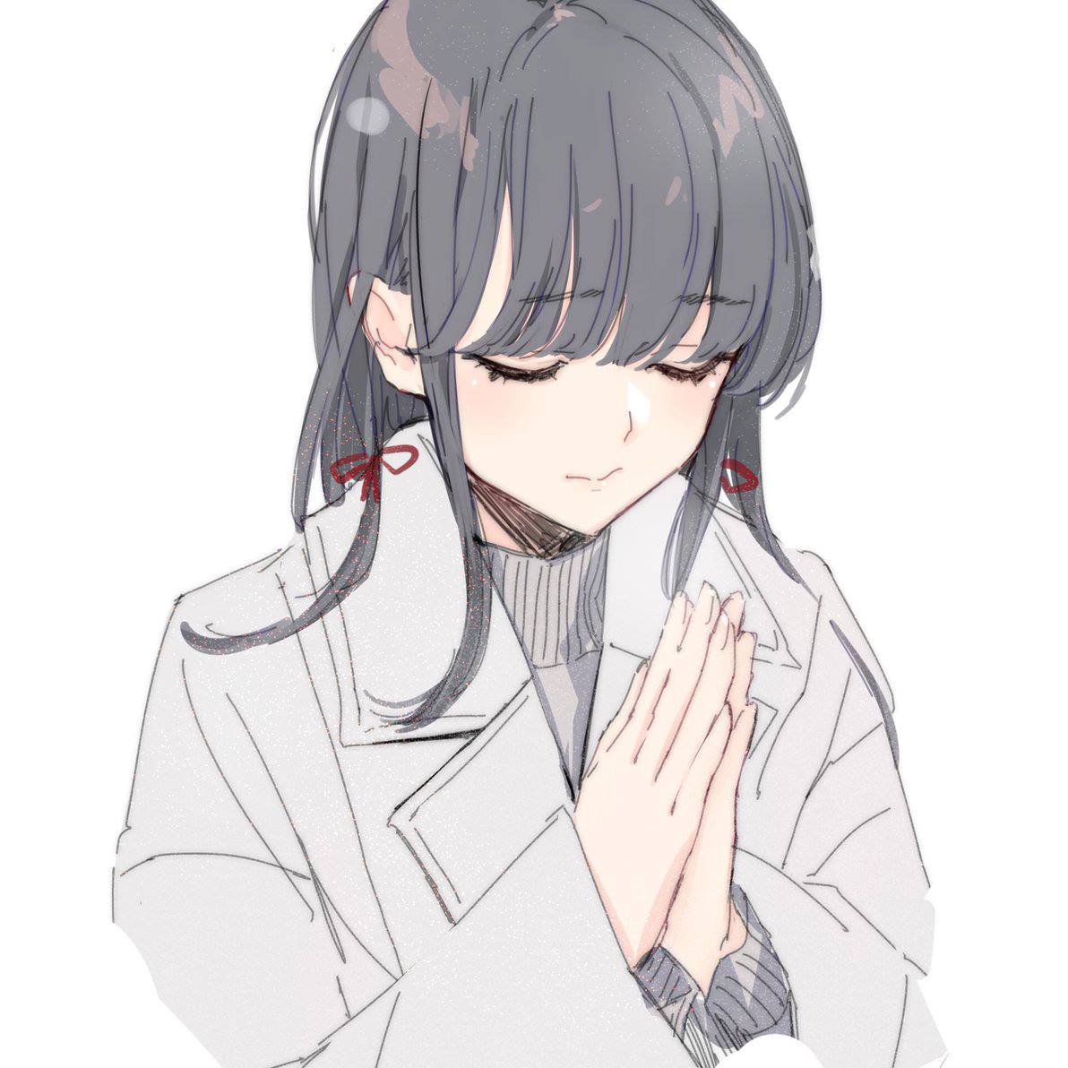 Hình ảnh anime cầu nguyện