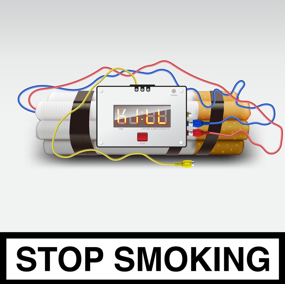 Hình ảnh biếm hoạ cấm hút thuốc lá