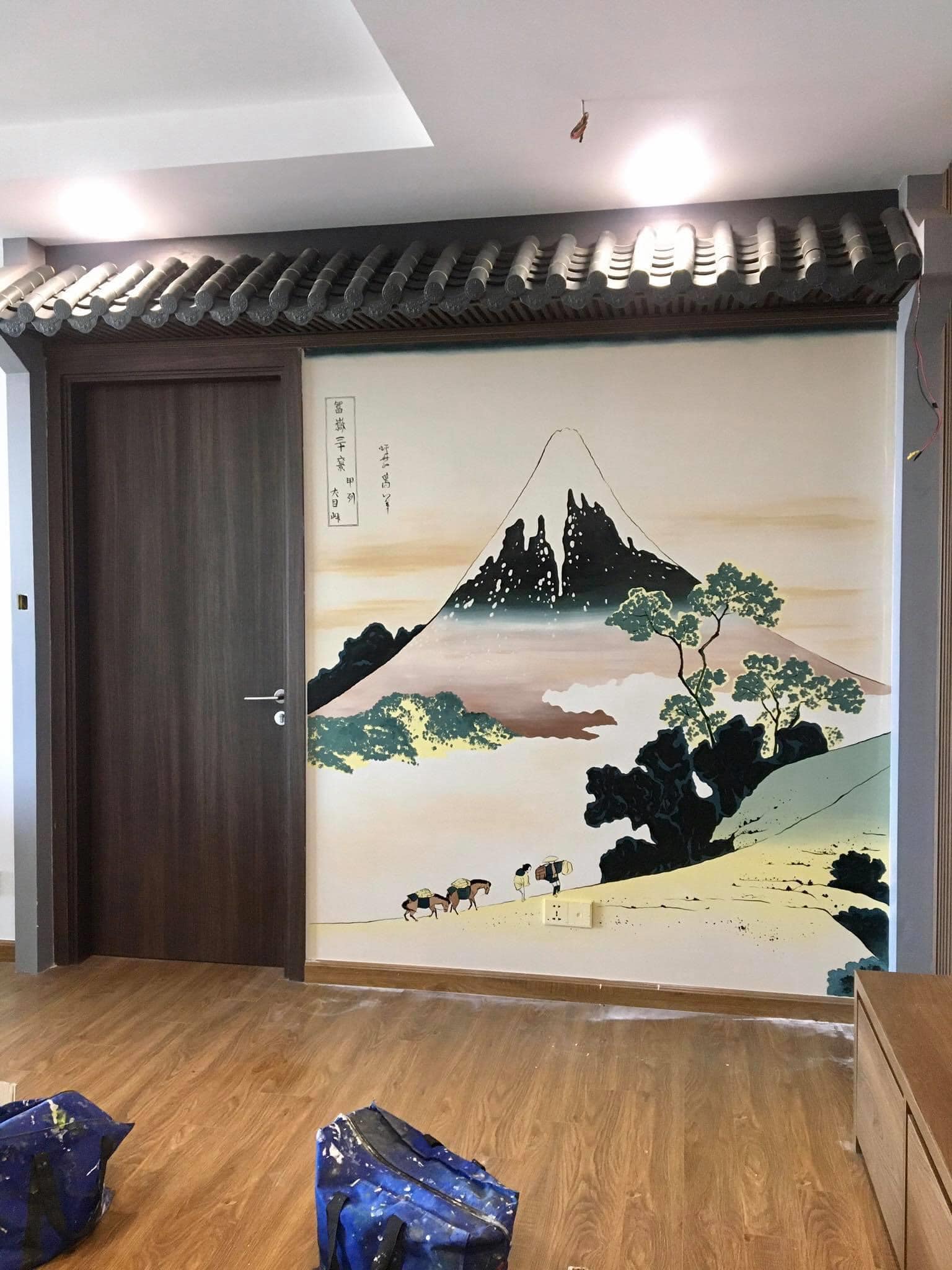 Hình ảnh tranh vẽ tường phong cách Nhật Bản