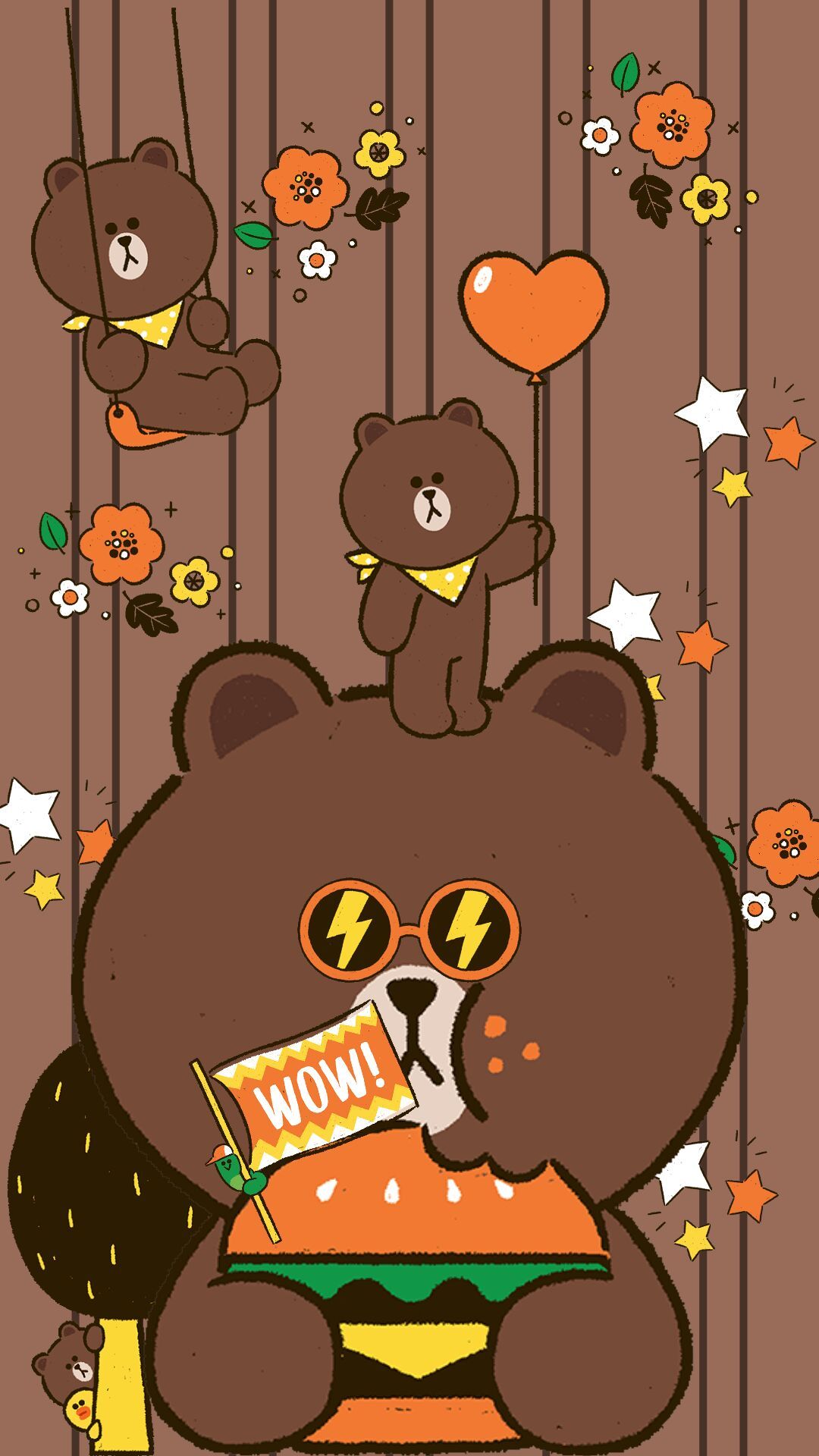 Hình nền gấu brown mang lại năng lượng điện thoại