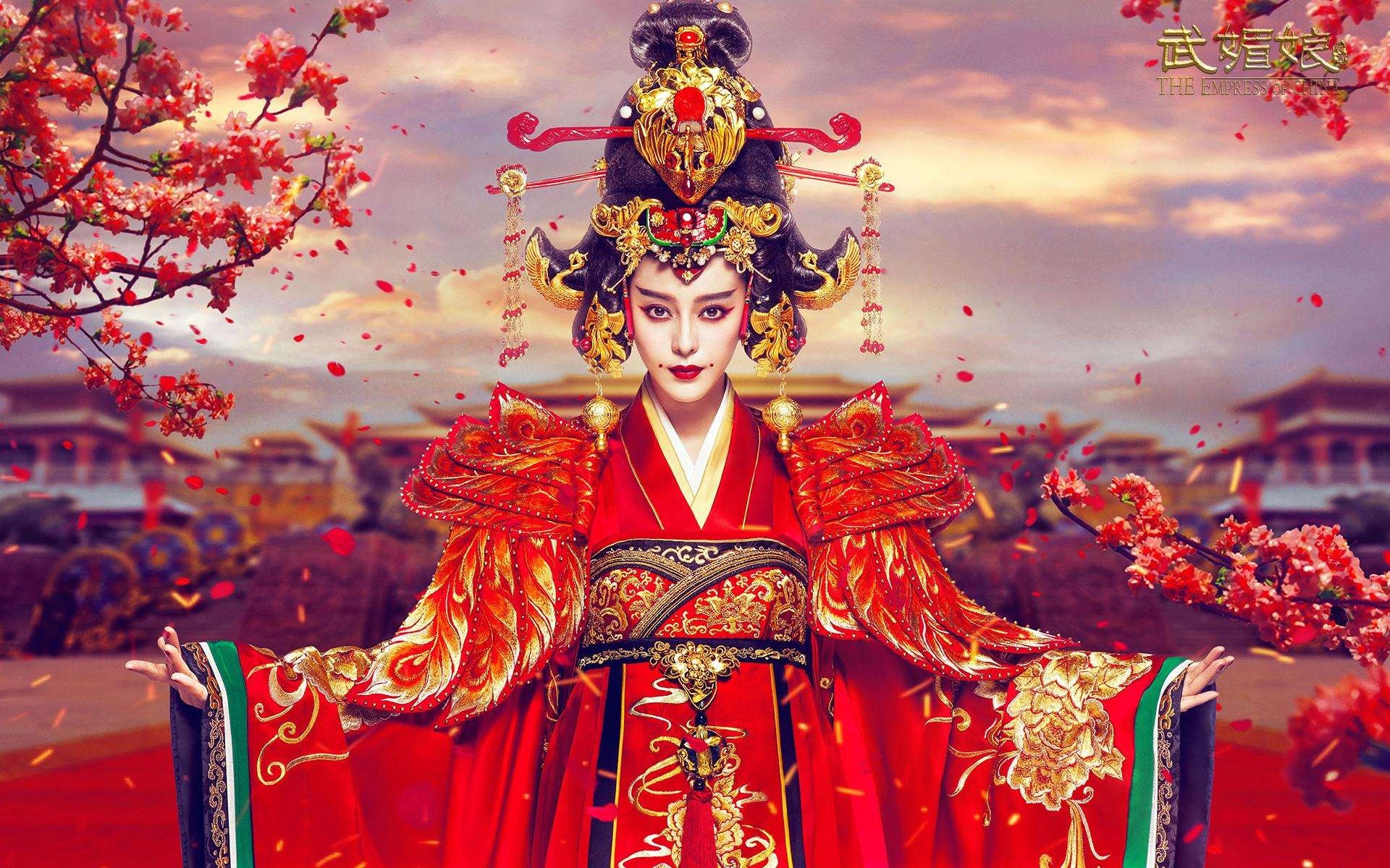 Poster cổ trang trong chiếc áo choàng đỏ của Wu Zetyan rất đẹp