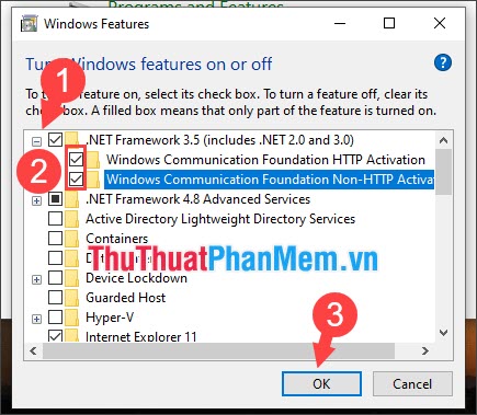 Cách kích hoạt .Net Framework 3.5 trên Windows 10