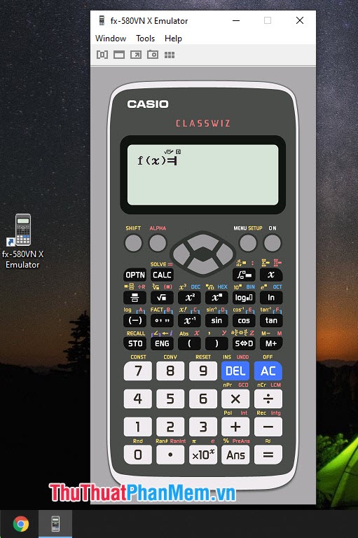 Cách giả lập CASIO FX 580VNX trên máy tính