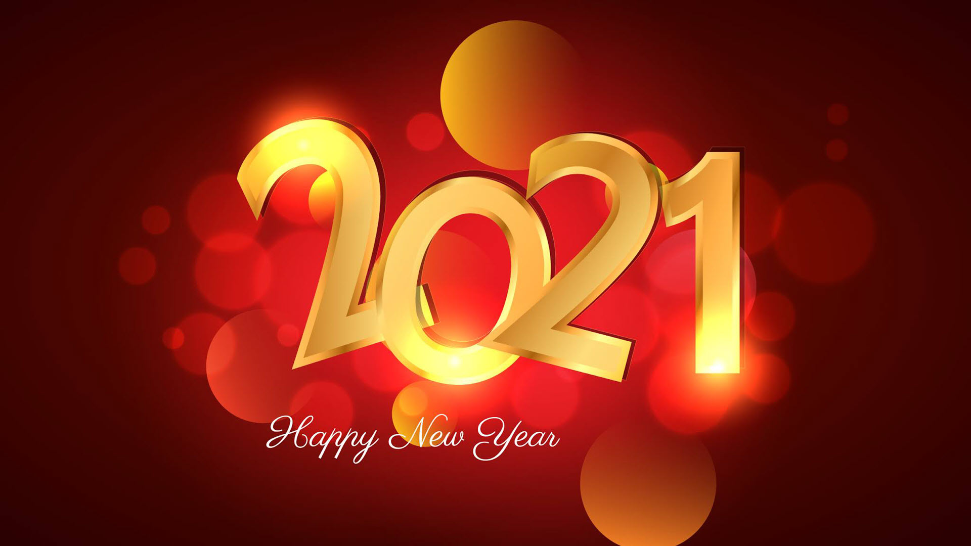 Hình nền chúc mừng năm mới 2021 vàng đẹp