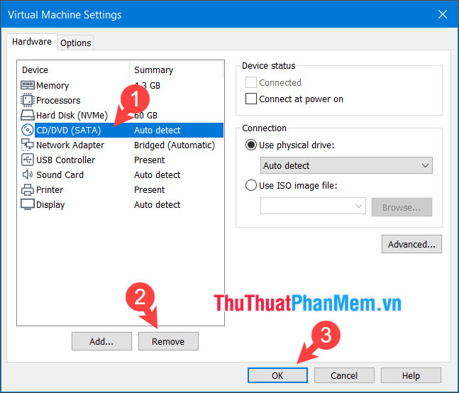 Cách sửa lỗi VMware Cannot connect the virtual device sata01