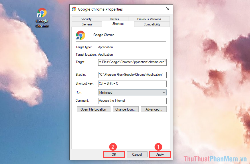 Cách bật Google Chrome bằng phím tắt trên Windows