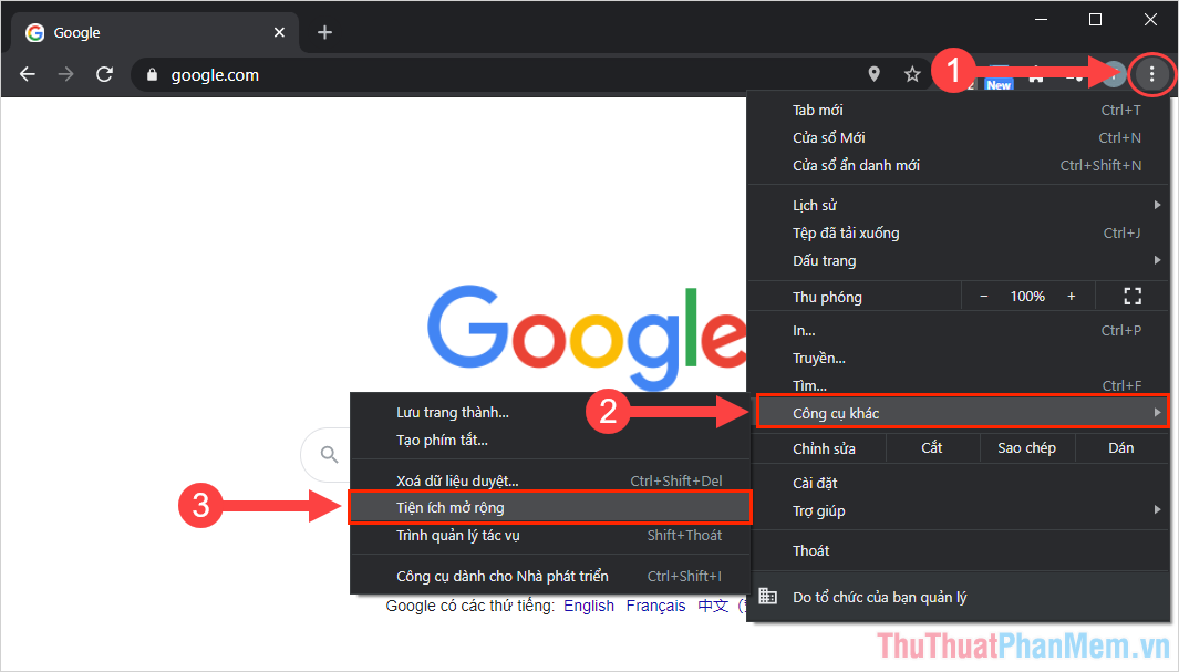 Cách bật tiện ích mở rộng của Google Chrome khi sử dụng chế độ riêng tư (Tab ẩn danh)