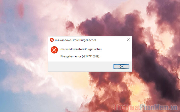 Cách sửa lỗi PurgeCaches trong ms-windows-store