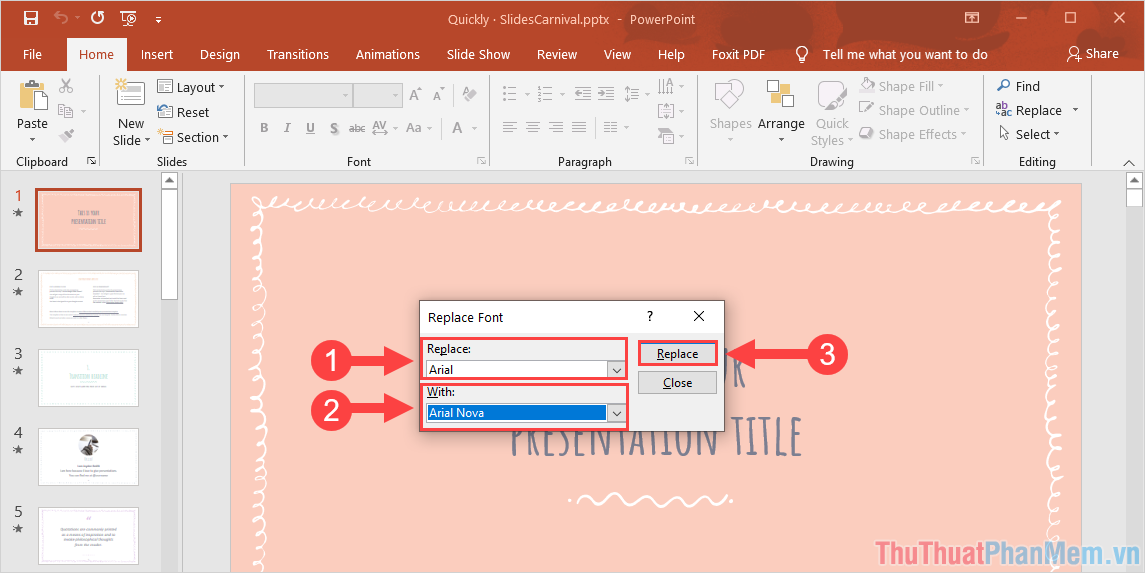 Bạn muốn thay đổi font chữ trong trình chiếu PowerPoint một cách nhanh chóng và dễ dàng? Chúng tôi đưa đến cho bạn công cụ đổi font chữ PowerPoint mới nhất và đơn giản nhất. Chỉ cần vài nhấp chuột, bạn có thể đổi font cho cả tài liệu của mình. Tạo ra những trình chiếu đẹp mắt và chuyên nghiệp ngay bây giờ với công cụ đổi font chữ PowerPoint của chúng tôi!