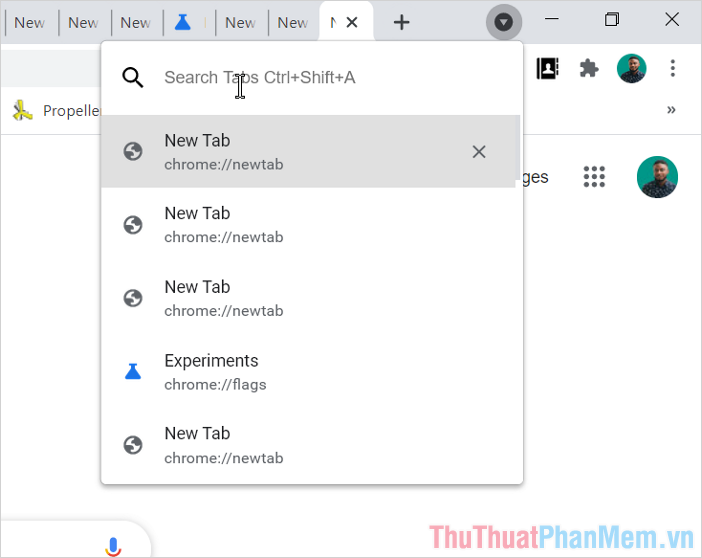 Cách bật tính năng tìm kiếm trên Tab của Google Chrome