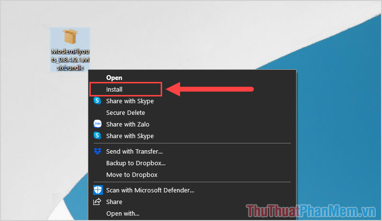 Cách thay đổi giao diện Windows 10 bằng ModernFlyouts