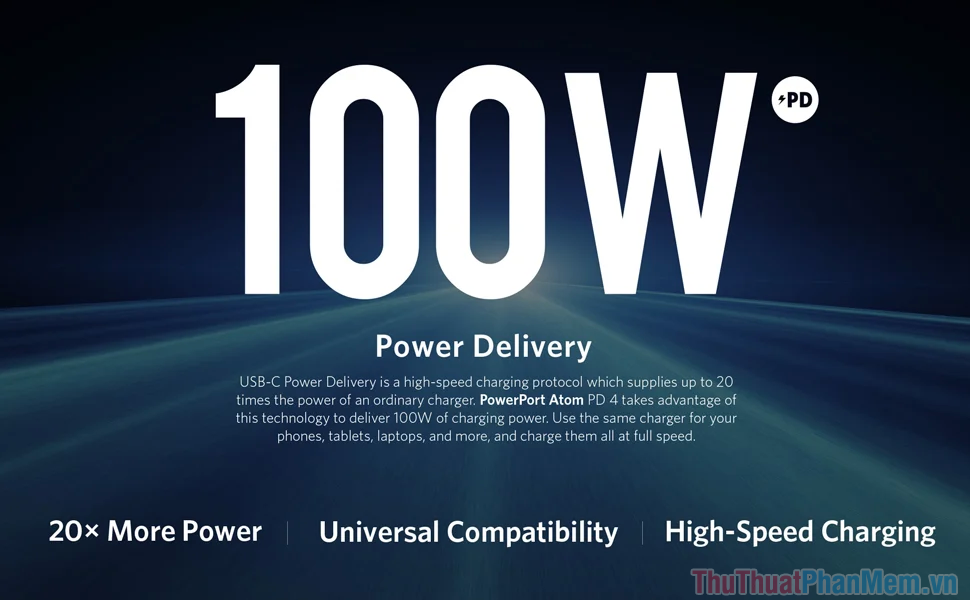 Nếu so sánh với mức công suất 100W tối đa của USB PD 3.0 thì rõ ràng PD – Power Delivery đang có lợi thế