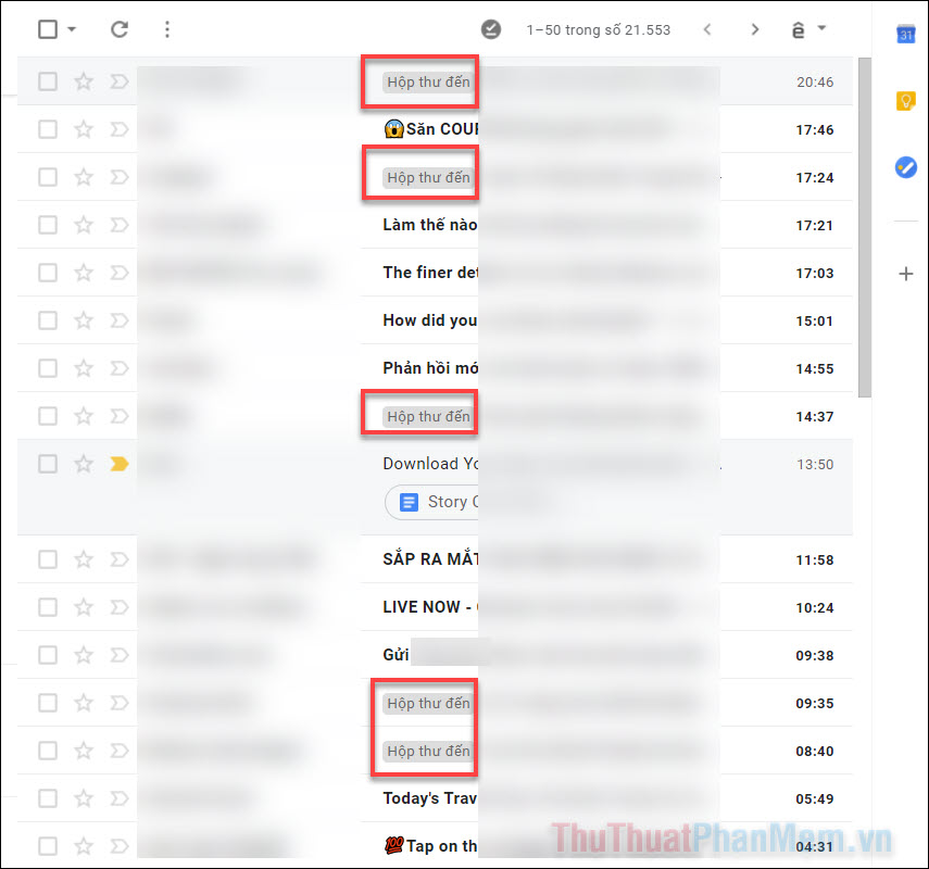 Cách mở email đã lưu trữ trên Gmail