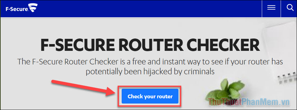 Nhấn Check your router