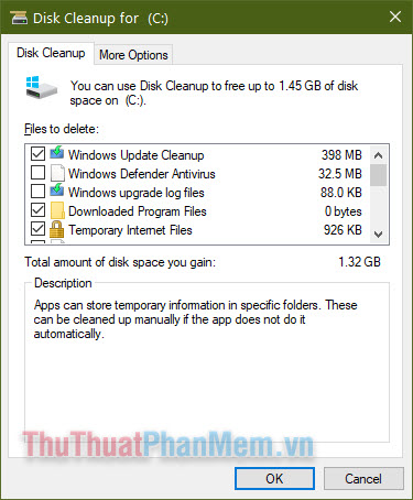 Windows Update Cleanup là một thành phần cần được gỡ bỏ