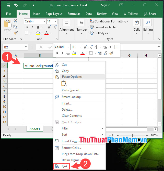 Cách chèn link ảnh vào Excel