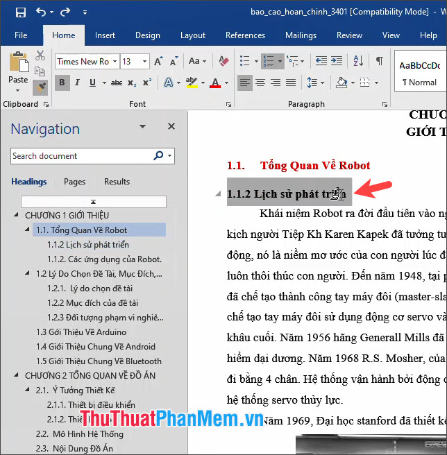Quét đoạn văn bản đích cần sao chép định dạng