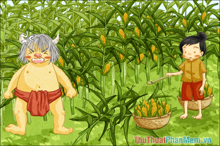 Để giúp người, Phật đã trao cho Người hạt giống cây ngô để gieo trồng khắp mọi nơi