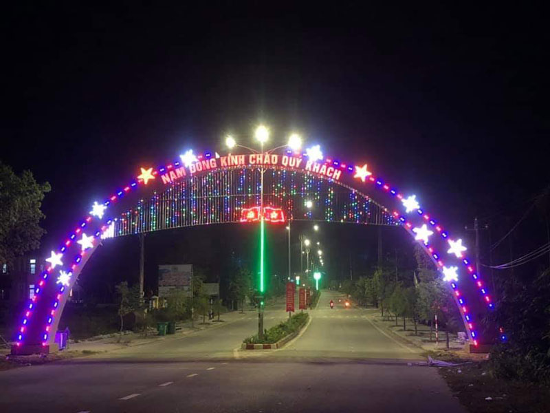 Mẫu cổng chào năm mới bằng đèn LED