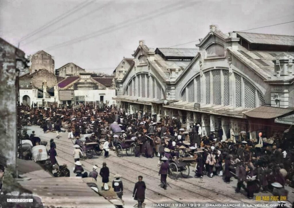 Hình ảnh chợ Tết Hà Nội những năm 1920