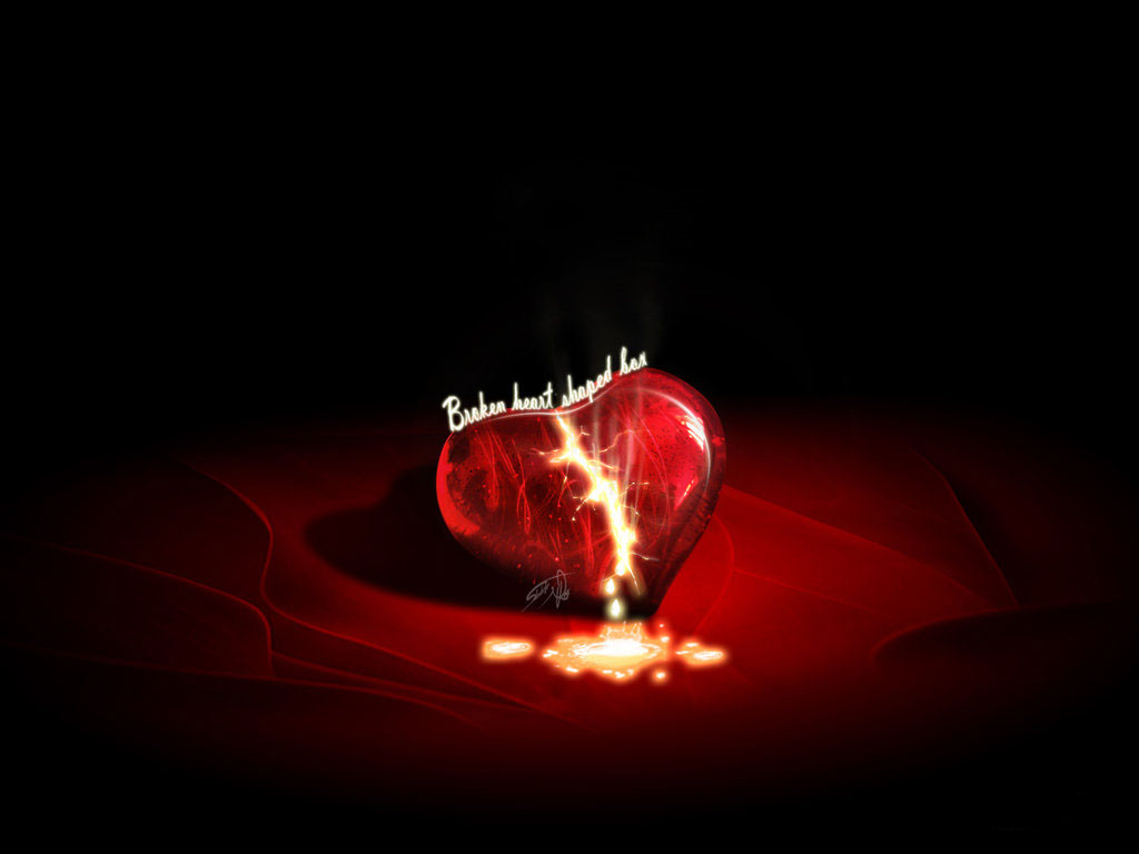 Hình ảnh Valentine buồn với trái tim rỉ máu