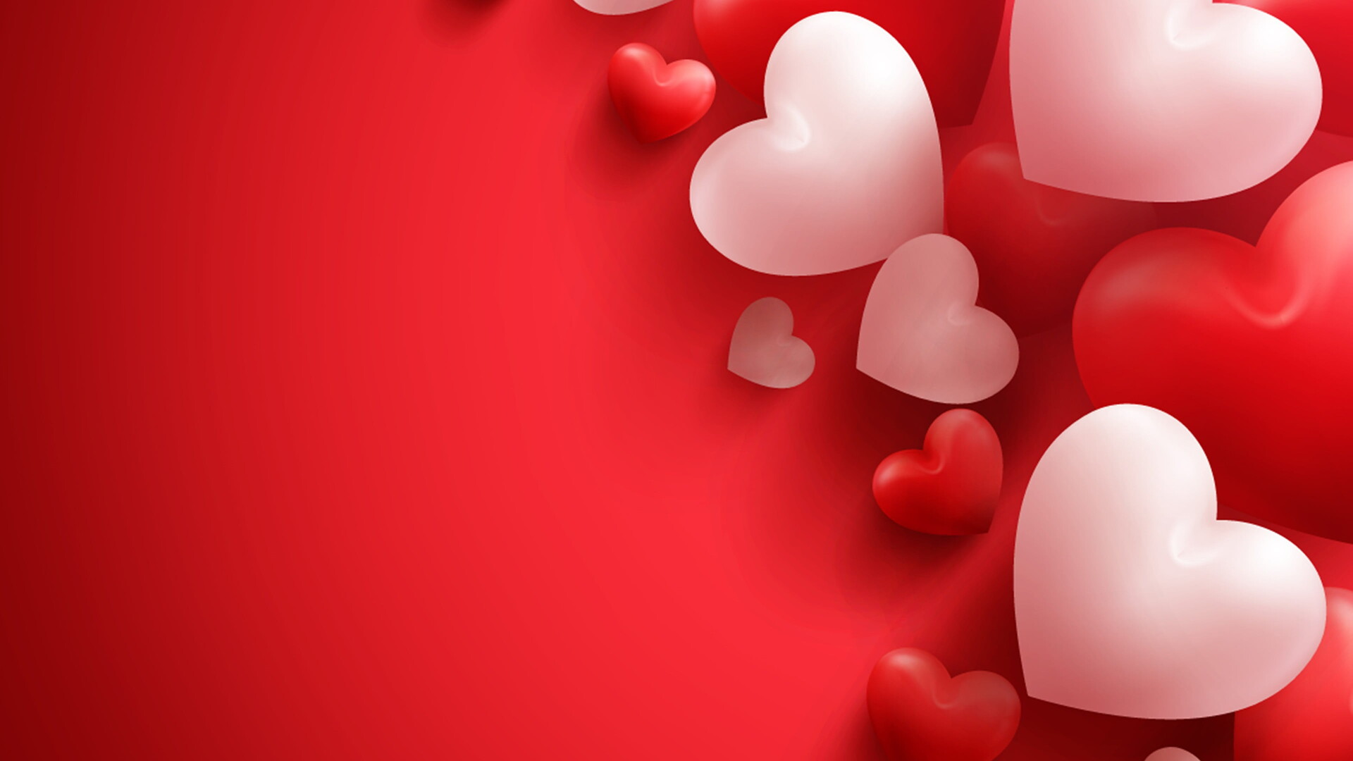 Valentine Wallpaper with red and white hearts