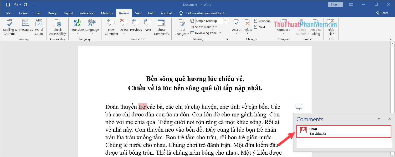 Bạn tiến hành nhập nội dung cho comment