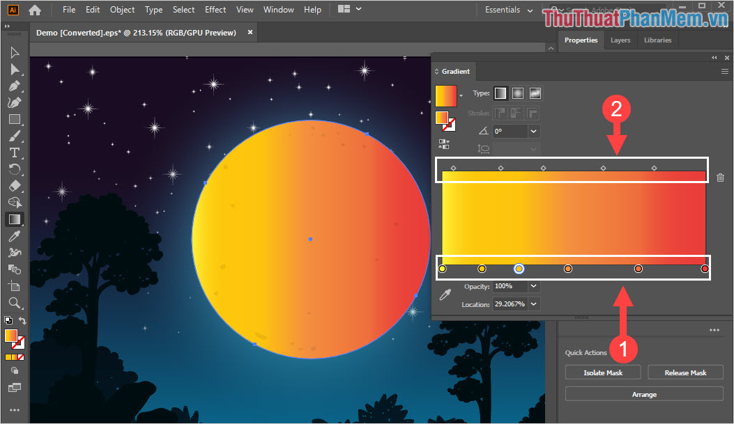 Cách đổ màu trong AI Adobe Illustrator chi tiết dễ hiểu  Fptshopcomvn