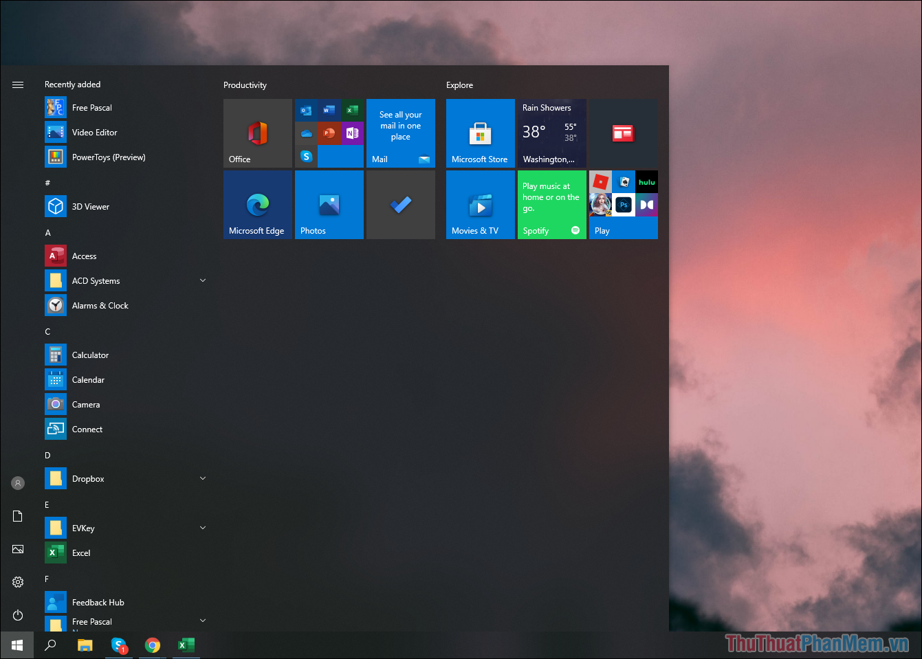 Cách thay đổi kích thước Menu Start trên Windows 10